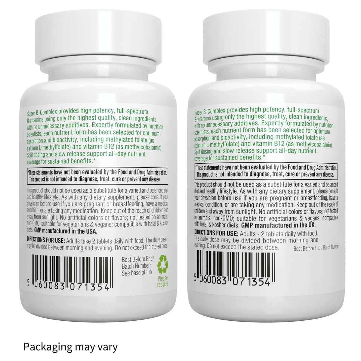 Igennus High Absorption Super B-Complex Methylated & Active B Vitamins | Sustained Release, Clean Label, Energy, Mood & Cognitive Performance, Methylfolate & Methyl B12, Lab Verified, 60 Tablets