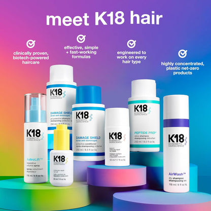 K18 AstroLift™ Reparative Volume Spray, 2-Day Hair Thickening + Hold For Thin, Fine, Fragile Hair, Non-Sticky, Non-Crunchy, Humidity-Resistant Volumizing Spray