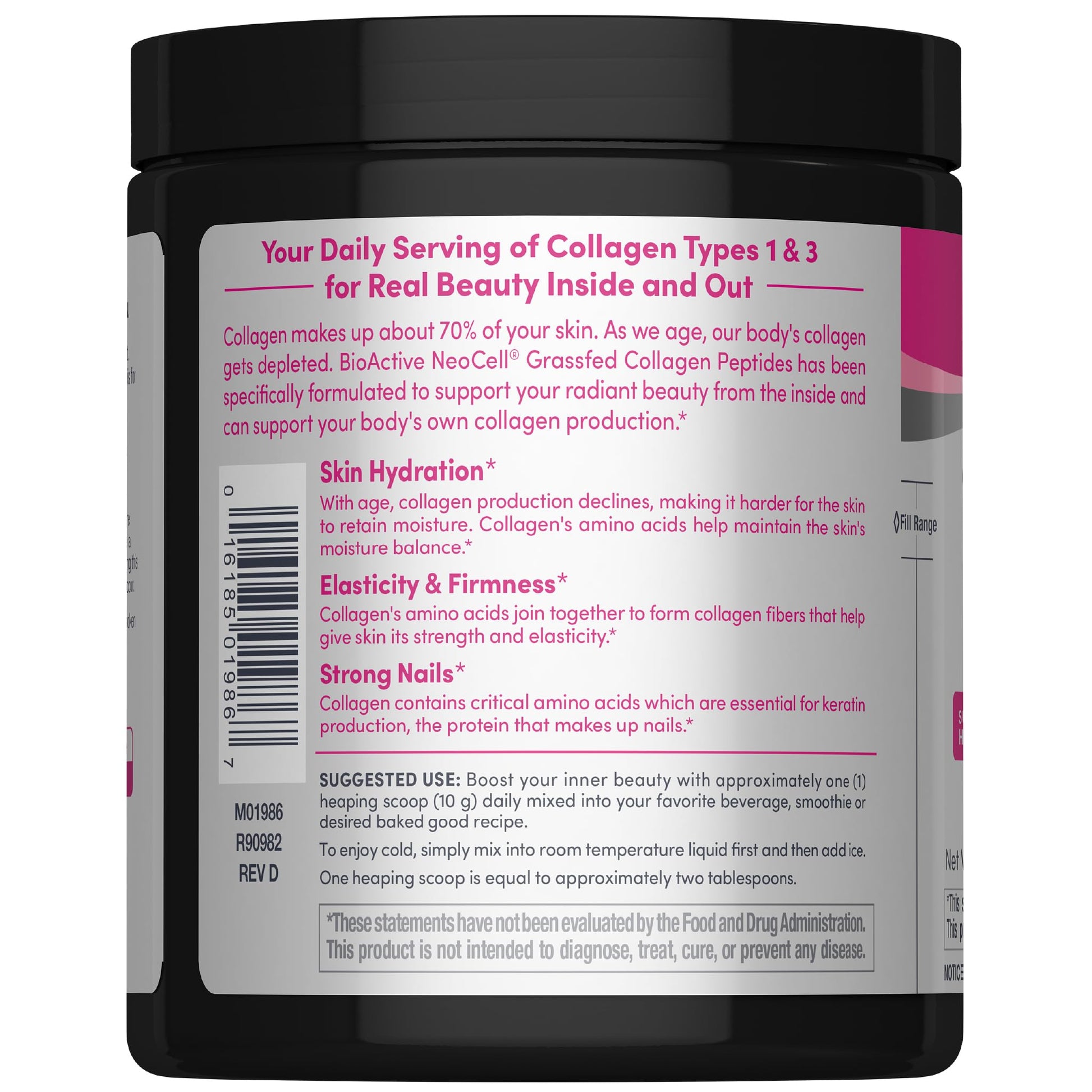 NeoCell Grassfed Collagen Peptides Powder | 7 oz | Unflavored | for Women and Men | Hair, Skin, & Nails NeoCell buy supplements Au