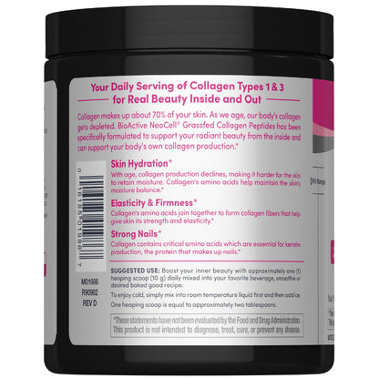 NeoCell Grassfed Collagen Peptides Powder | 7 oz | Unflavored | for Women and Men | Hair, Skin, & Nails NeoCell buy supplements Au