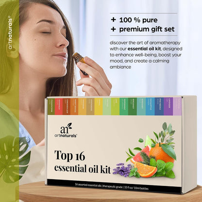 ArtNaturals Top 16 Essential Oils Set, 16 x 10 mL