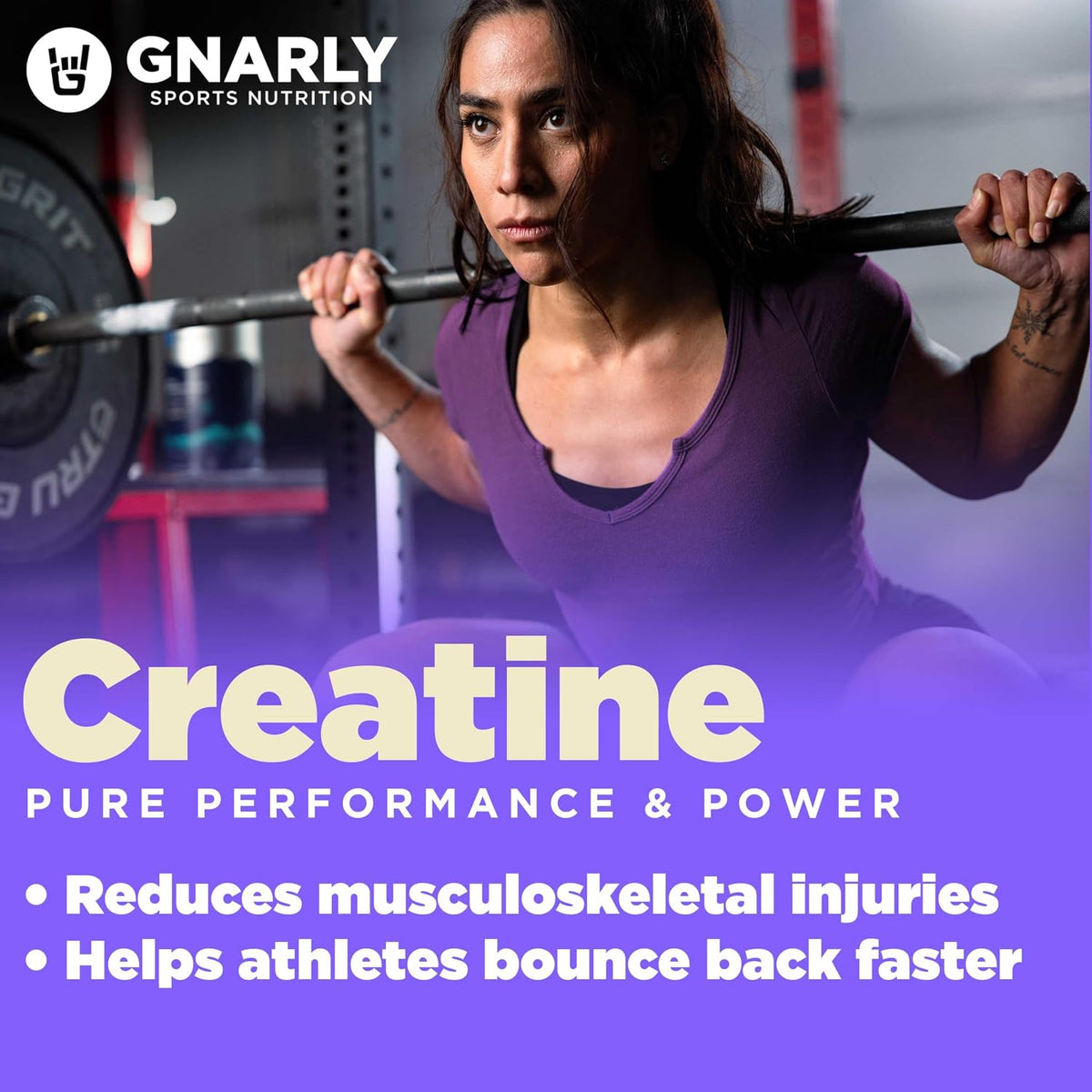 Gnarly Nutrition Golden Milk Vegan Protein Powder Creatine Powder, Unflavored (16.05oz)