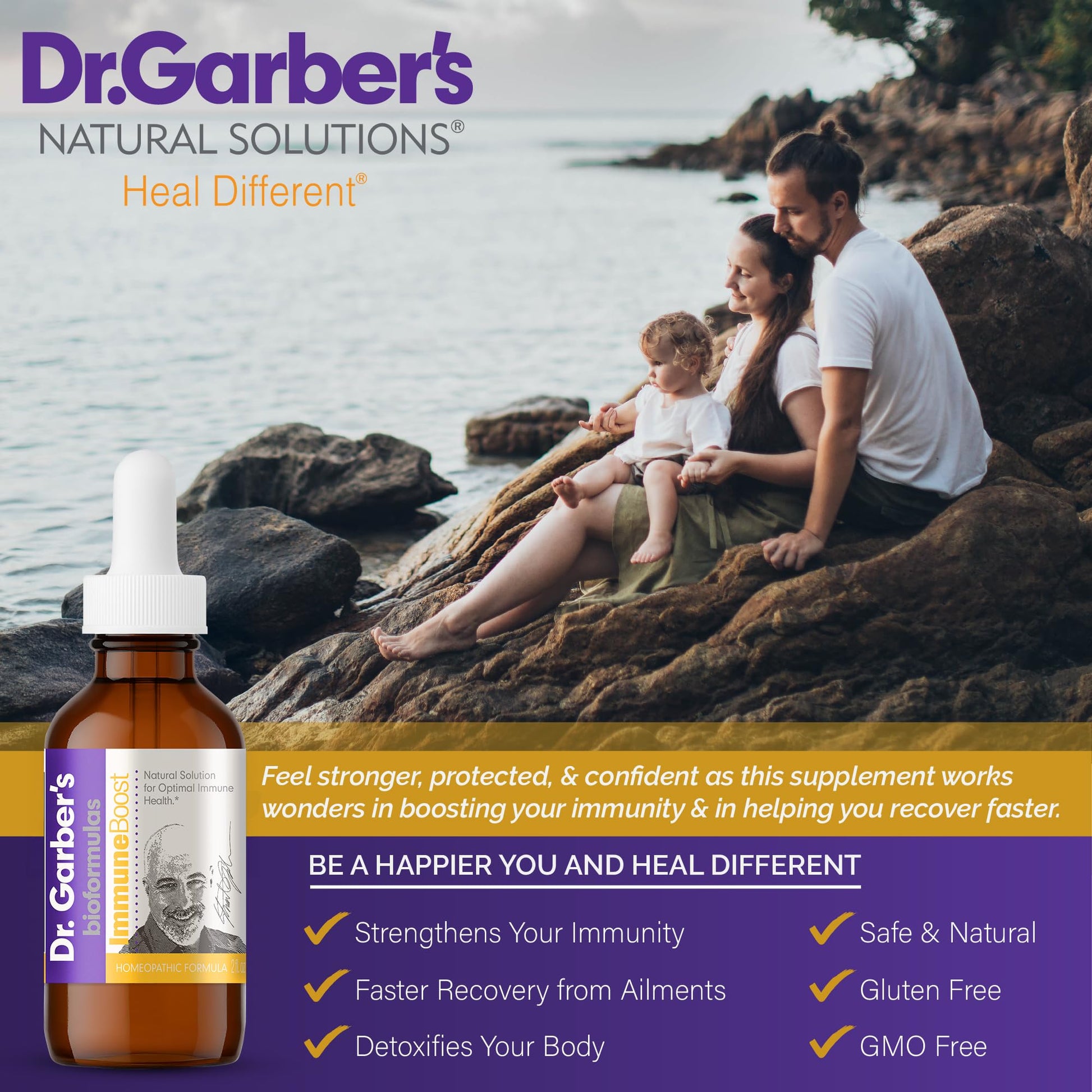 Dr. Garber's Natural Solutions Immune Boost Health Oral Drops - Gemmotherapy Liquid Supplement to Strengthen Immunity, Support Immune System, Increase Resistance, & Contains Antioxidants - 60ml DR.GARBER'S buy supplements Au