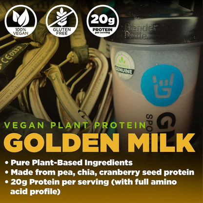 Golden Milk Vegan Protein Powder and Gnarly Performance Greens Lemon Mint (11.64 oz)