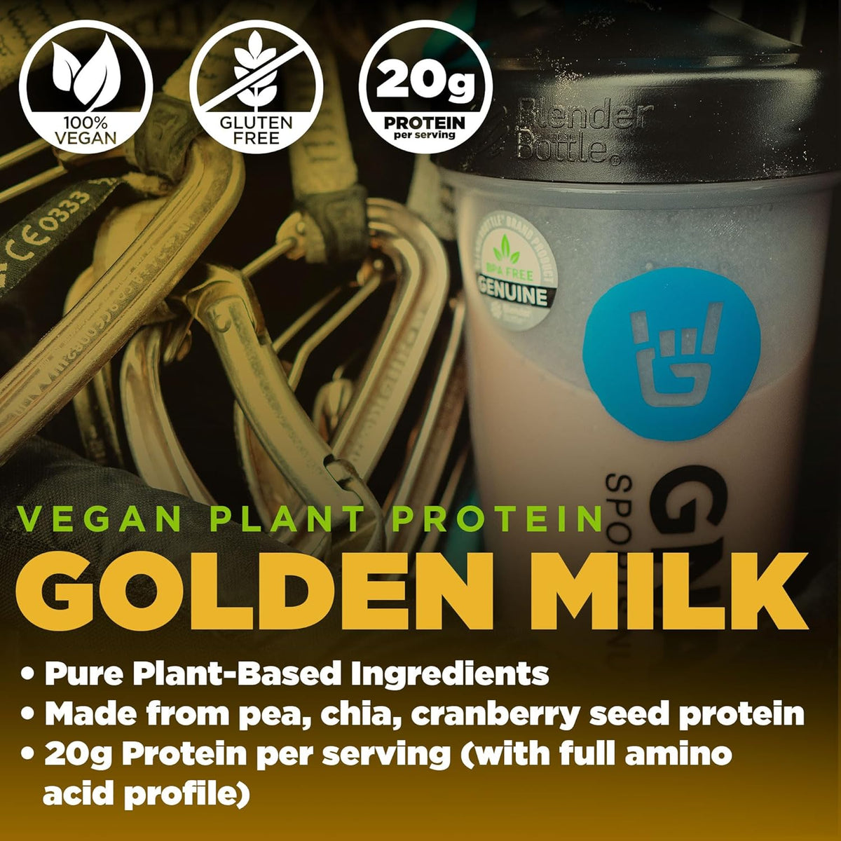 Golden Milk Vegan Protein Powder and Gnarly Preworkout Strawberry Lemonade (14.82oz)