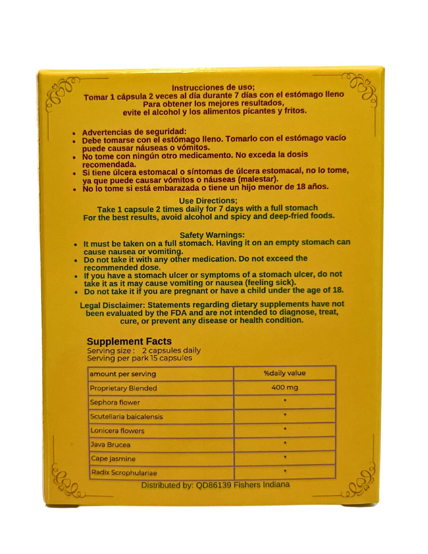 Hemorr7: 7Days 15 Capsules Herbal Hemorrhoid Detox Formula,Fórmula Herbal para desintoxicar las hemorroides Durante 7 días GenericBuy Supplements Australia
