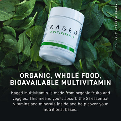 Kaged Multivitamin with Whole Foods Omega 3 Fish Oil Supplement Bundle, Daily Health & Wellness Pack, 60 Servings Multivitamin + 60 Pills Omega 3