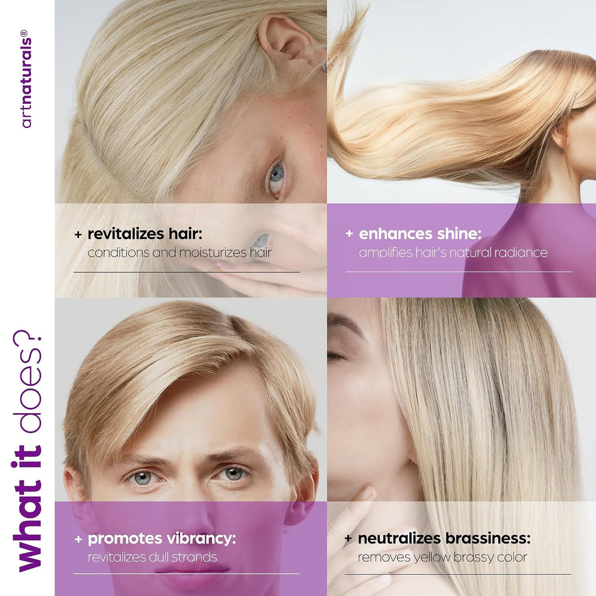 ArtNaturals Purple Hair Mask, 8 oz
