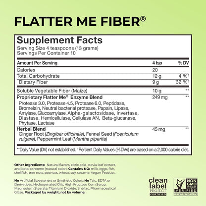 HUM Flatter Me Fiber Pineapple Passion Fruit Fiber Powder, 10 Servings