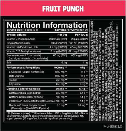 MUTANT Madness, Ultra-Concentrated Pre-Workout, Fruit Punch, 9.52 oz