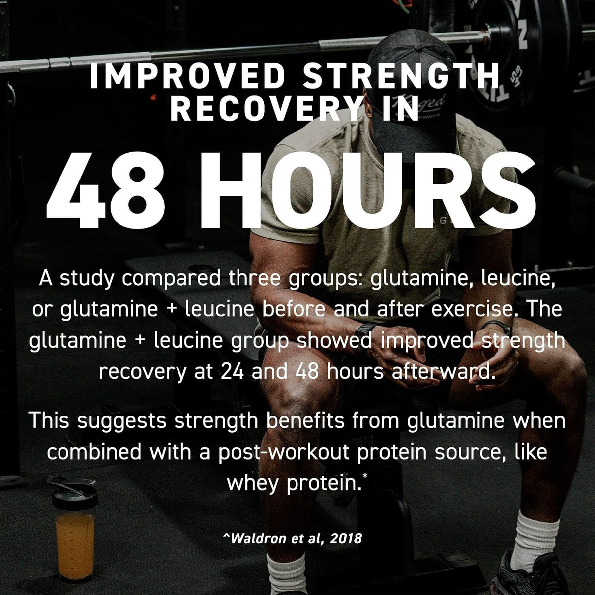 Kaged Muscle, L-Glutamine Powder 500 Gram, Vegan, Support Muscle Recovery, Post Workout, Glutamine, Banned-Substance Free, Unflavored, 100 Servings
