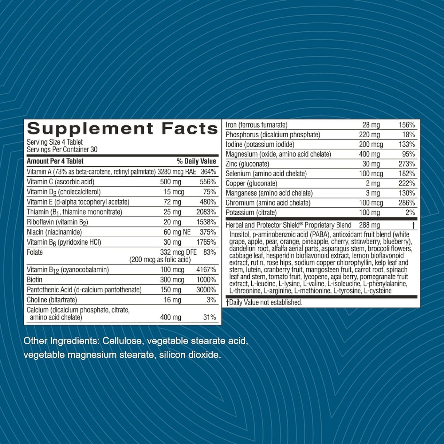 Nature's Sunshine Super Supplemental: Complete Multivitamin with Minerals, Antioxidants & More for Nutritional Gaps, Overall Health, Immune & Energy Support. 120 Tabs Nature's Sunshine buy supplements Au