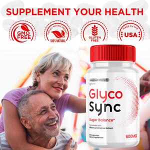 (2 Pack) Glyco Sync Capsules, Official Glyco Sync Balance Pills with All Natural Ingredients, Advanced Formula GlycoSync Joint Health and Wellness Support Max Strength for Men & Women (120 Capsules) Syvor buy supplements Au