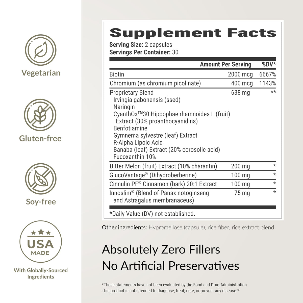 Suplement ​BIOptimizers Berberine Breakthrough Supplement - Metabolic Support –Healthy Metabolism - 60 Capsules – Vegetarian, Gluten-Free, Soy-Free - VelvetGlow USA