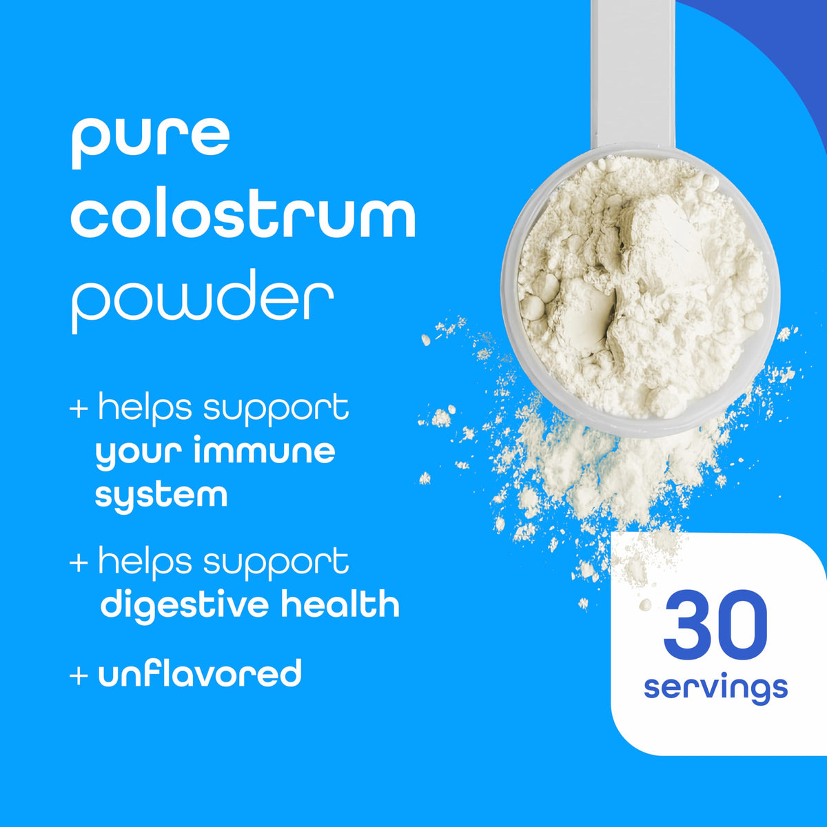 Zena Nutrition Bovine Colostrum Powder Supplement, 2000mg Pure Colostrum, Supports Immune and Digestive Health, Promotes Gut Health, Keto, Gluten Free