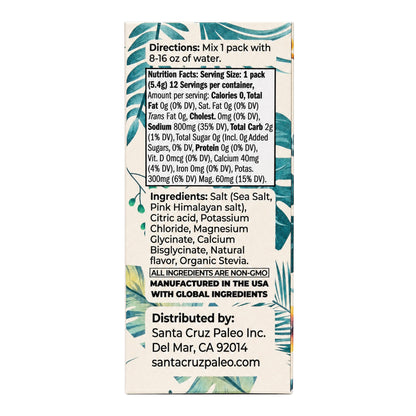 Santa Cruz Paleo Electrolyte Powder Sticks, Acai, Magnesium, Potassium, 12 Servings