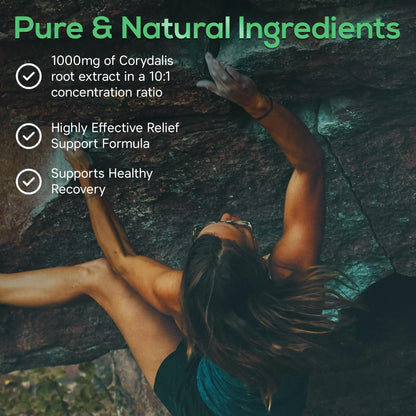 Parker Naturals Pure Corydalis Root Extract Capsule - 1000mg Strength, 10:1 Corydalis Yanhusuo Extract, Natural Relief, Long Lasting, 100% Vegetarian, 120 Servings, 240 Count Parker NaturalsBuy Supplements Australia