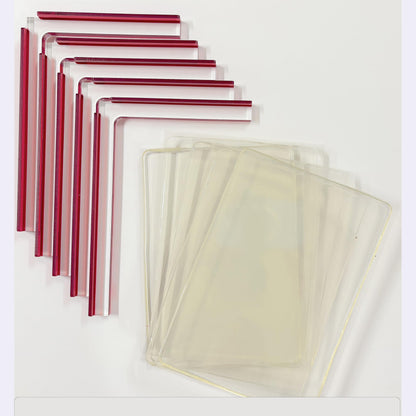 Gelli Arts 5" X 5" 10 Plates Gel Printing Plates - Gel Plate Class Pack, Reusable Printing Items, Printmaking Supplies for School, Clear Monoprinting, Items for Art Classes