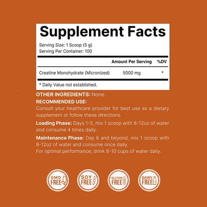 NatureBell Micronized Creatine Monohydrate Powder, 200 Servings | 5g Per Serving. Creatine Bulk Supply (1 kg / 2.2 lb). Unflavored & Easy-to-Mix. Keto, Vegan, Filler Free.
