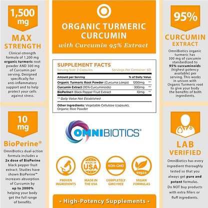 OmniBiotics Vitamin C + Turmeric Curcumin