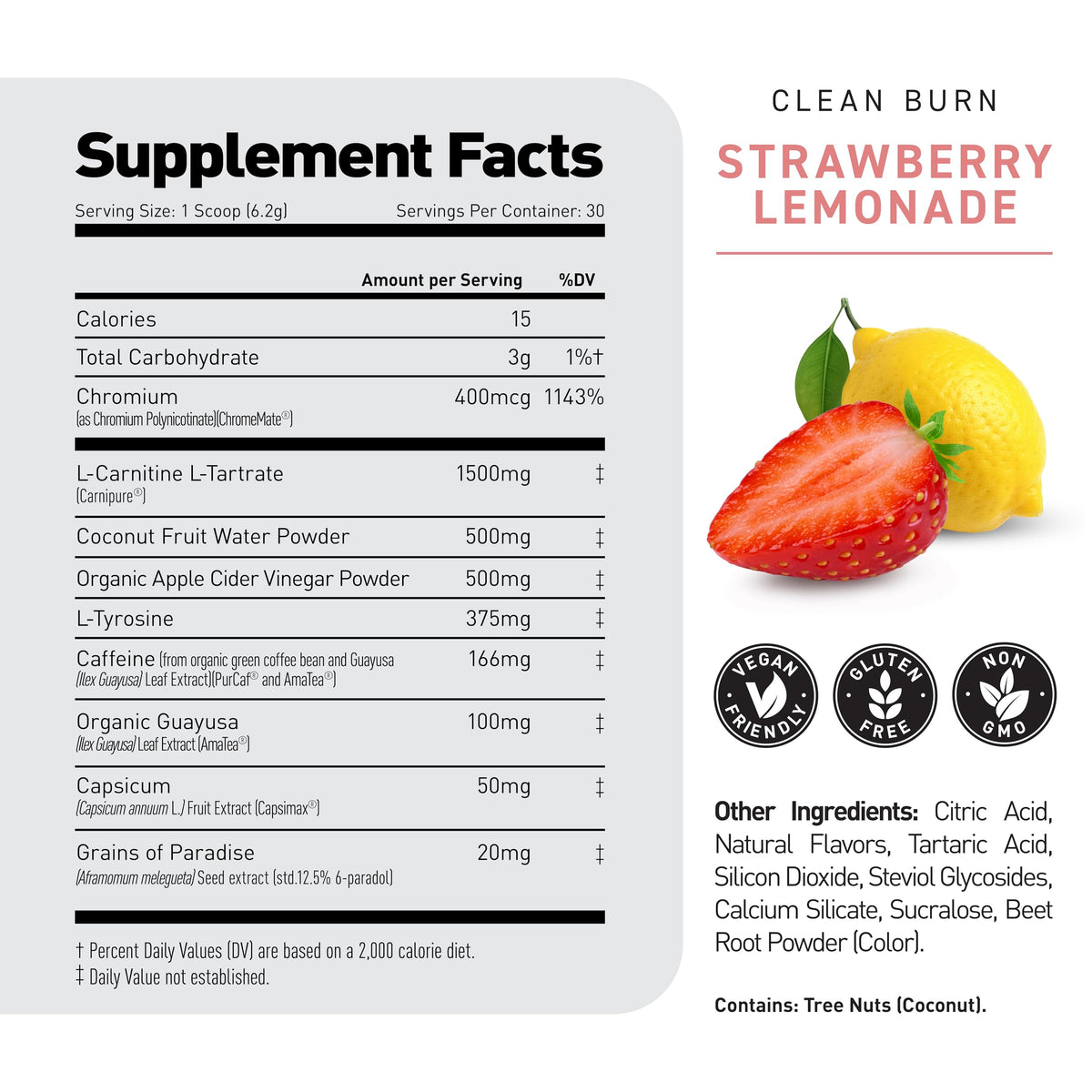 Kaged Thermogenic Powder Clean Burn Orange Mango Men & Women Weight Management Supplement Organic Caffeine Apple Cider Vinegar 30 Servings