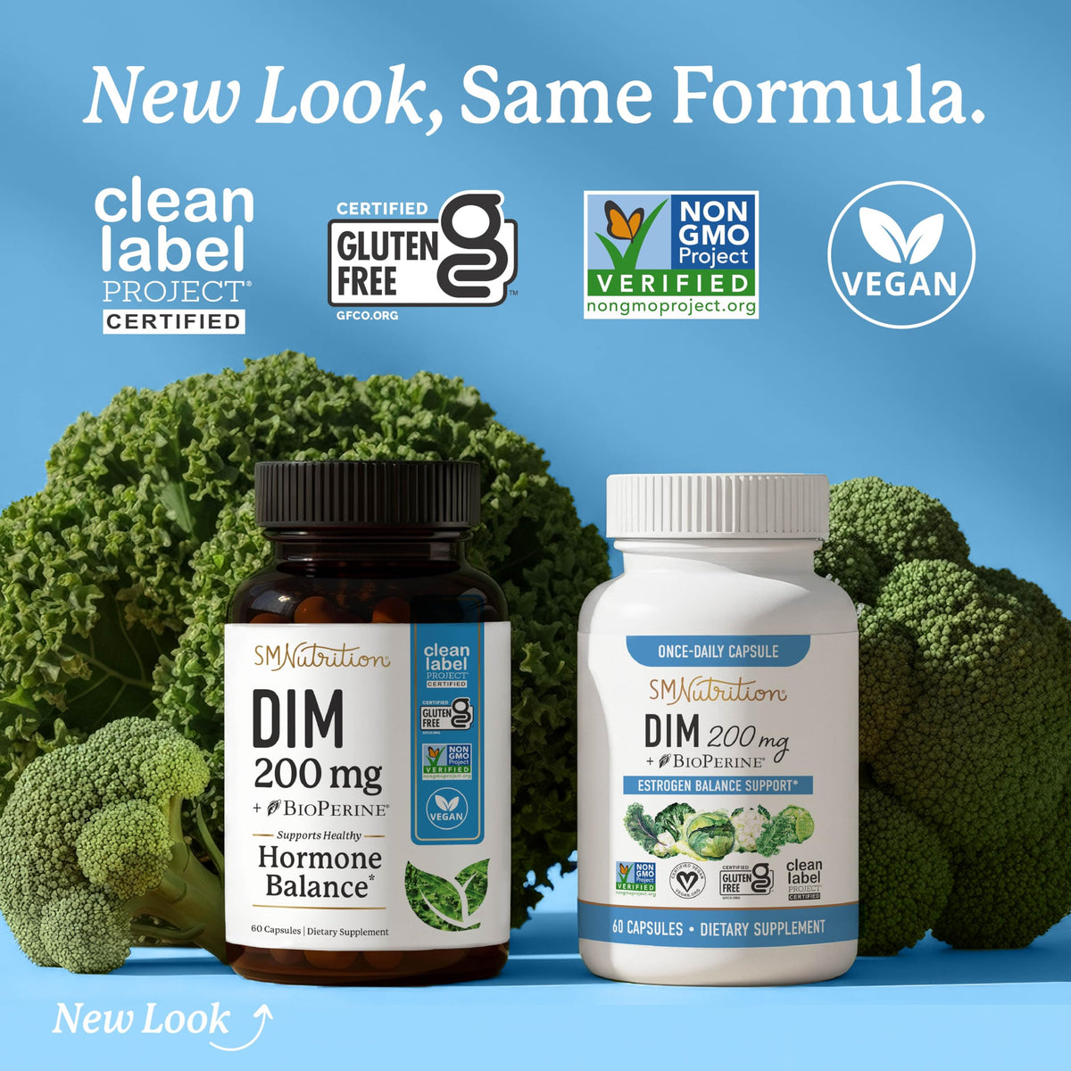 Suplement ​DIM Supplement 200 mg (120 Ct) | Estrogen Balance for Women & Men | Hormone Balance, Hormonal Acne Supplements, Menopause, Antioxidant & PMS Support - VelvetGlow USA