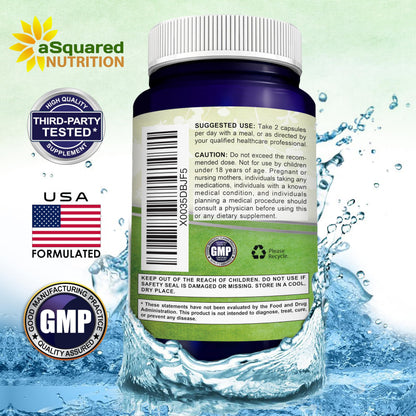aSquared Nutrition Fadogia Agrestis 1000mg & Ali 400mg - 120 Capsules - Fadogia Agrestis Extract Supplement and Powder Complex Pills