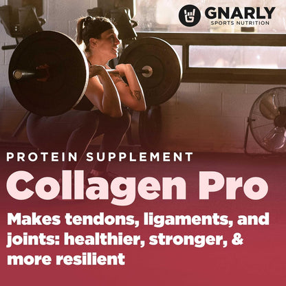 Gnarly Nutrition Collagen Peptides – Gnarly Collagen Pro with Vitamin C, Zinc & Copper – NSF Sport Certified, Protein Synthesis Vitamin Powder – Unflavored, 16.05 oz (30 Servings)