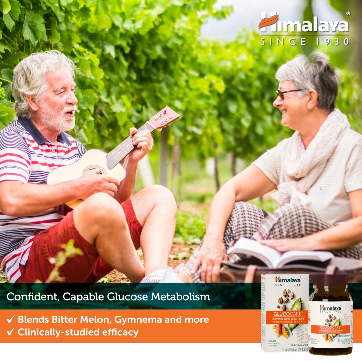 Himalaya GlucoCare – Herbal Glucose Metabolism & Pancreatic Support with Bitter Melon, Gymnema, Triphala & Turmeric – Natural Blood Sugar Support