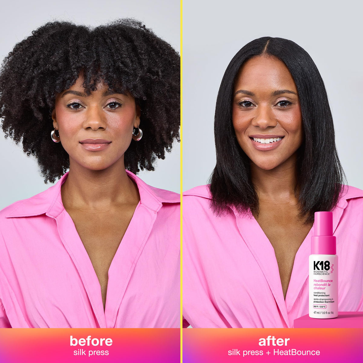 K18 HeatBounce Conditioning Heat Protectant Spray, Lightweight Leave-In Conditioner + 450℉ (232°C) Inside-Out Heat Protection, Soften, Smooth + Detangle All Hair Types