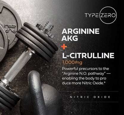 Type Zero Nitric Oxide 6X Booster, 150 Veggie Capsules, Natural Supplement | Beetroot, Arginine AKG, Citrulline, Pine Bark, Garlic & Vitamin C, Nitrous Oxide