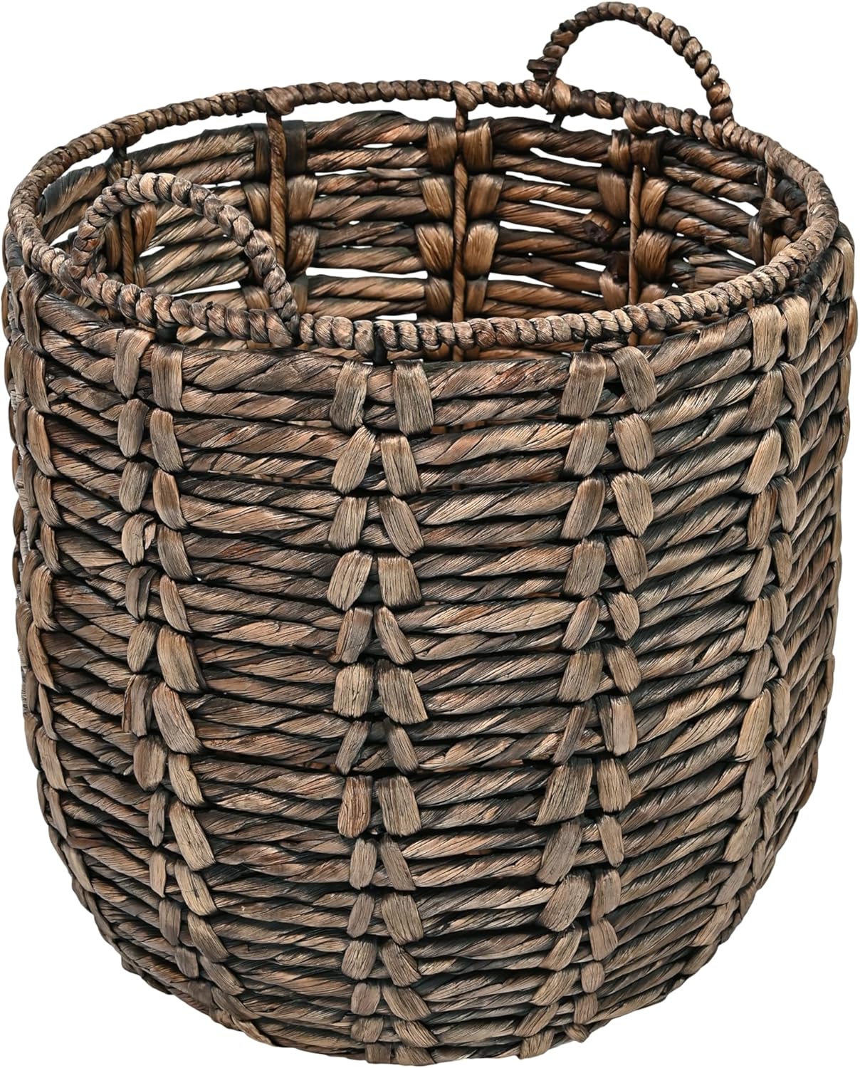 happimess BSK1003B Laurel 19.49" Bohemian Handwoven Abaca Hamper Basket with Handles,