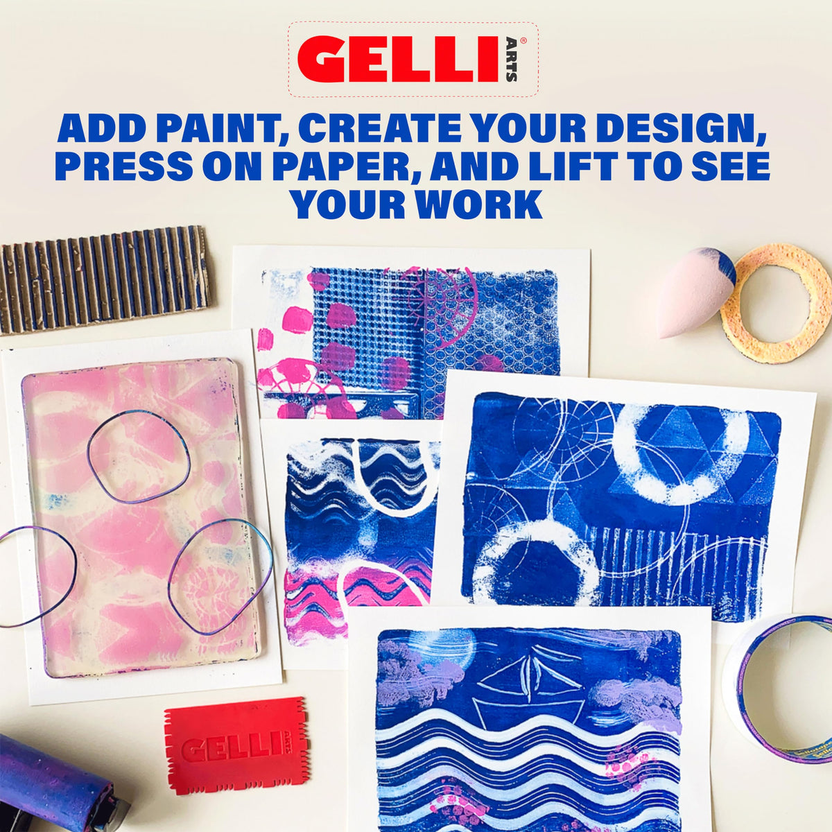 Gelli Arts Gel Printing Plate - 8" X 10" Gel Plate, Reusable Gel Printing Plate, Printmaking Gelli Plate for Art, Clear Gel Monoprinting Plate, Gel Plate Printing for Arts and Crafts