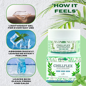 PLAIRMOI CHILLFLEX Pain Relief Gel for Muscle Aches, Joint Pain, Discomfort & Inflammation – Fast Acting, Cooling, Non-Greasy with 3% Menthol & Eucalyptus – 3.5 oz, 1-Pack PLAIRMOIBuy Supplements Australia