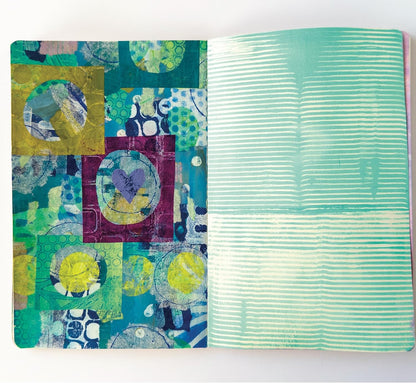 Gelli Arts Journal Kit - All-in-One Printing Kit with 3x5 Gel Plate, Roller, Mini Journal & Mixed Media Supplies, Art Set for DIY Crafts, Handmade Projects for Kids or Adults
