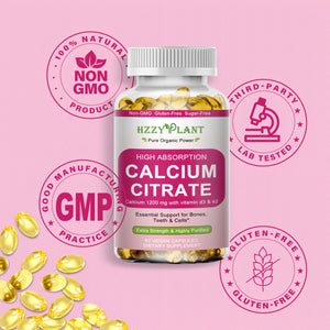 Suplement ​Calcium Supplements for Women Softgels, High Absorption Calcium Citrate Supplement Essential Mineral Calcium 1200 mg with Vitamin D3 Magnesium for Bone Health Support - VelvetGlow USA