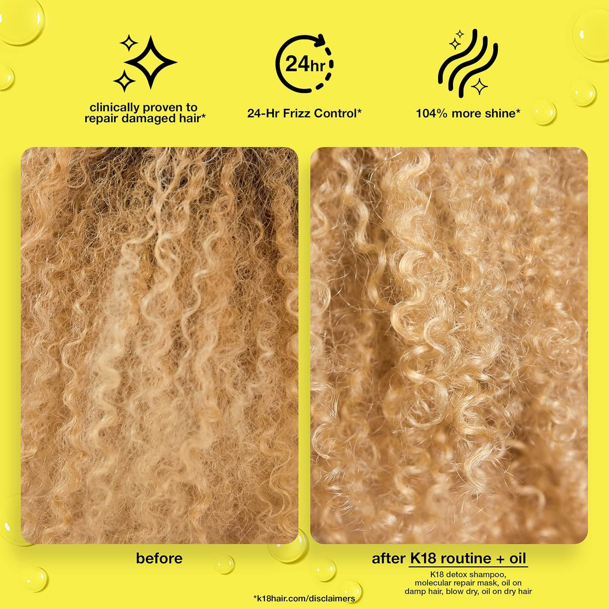 K18 Detox Shampoo & Hair Oil Bundle - Color Safe Detox Clarifying Shampoo (8.5oz) to remove build up, and Weightless Hair Strengthening Oil (30ml)