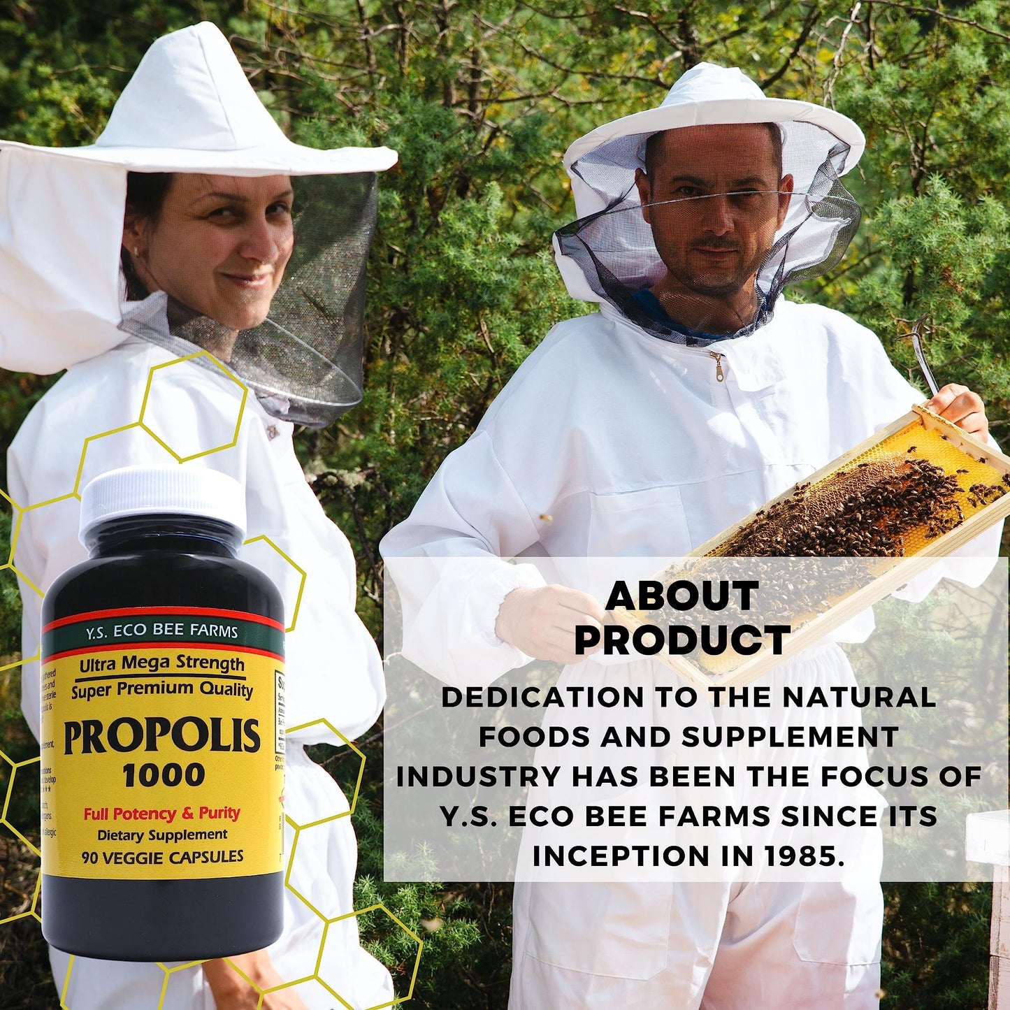 Y.S. Organic Bee Farms Propolis-Raw Unprocessed 1000mg - Your Gateway to Wellness - 90 Capsules with Bonus worldwidenutrition Multi Purpose Key Chain Worldwide Nutrition buy supplements Au