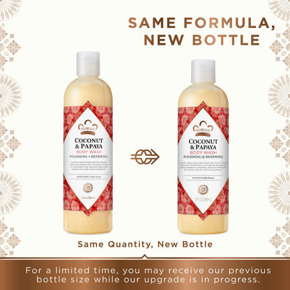 Nubian Heritage Body Wash Goats Milk and Chai Soothing & Hydrating Body Cleanser Made with Fair Trade Shea Butter, 13 oz