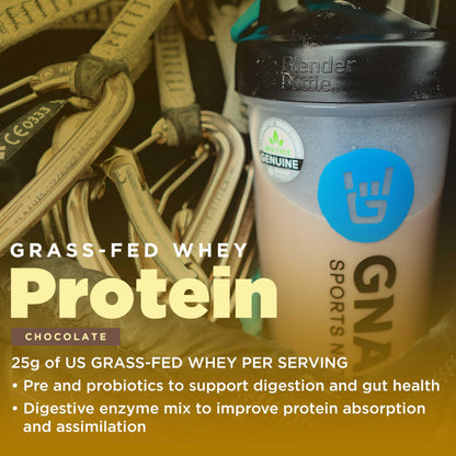 Gnarly Nutrition Vanilla Protein Powder – NSF Sport Certified – 25g Protein, Muscle Repair – Grass Fed Whey Powder, Smooth Taste – Vanilla, 32 oz