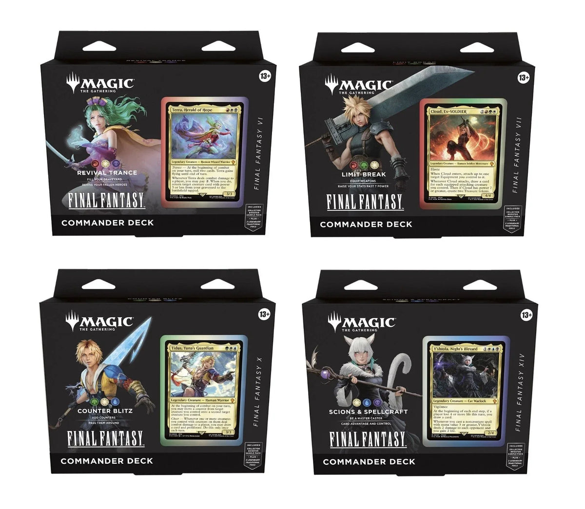 '-Set of 4- Commander Decks FINAL FANTASY FIN MTG